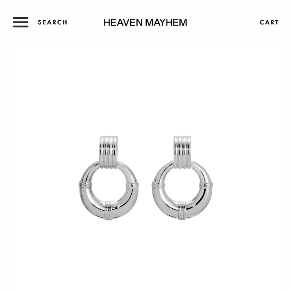 Heaven mayhem Rosa hoop earrings